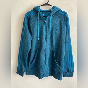 Adidas Men's Teal Zip-Up Sweater